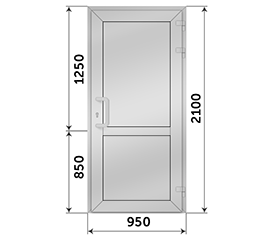 Одностворчатая дверь глухая Realit 950x2100