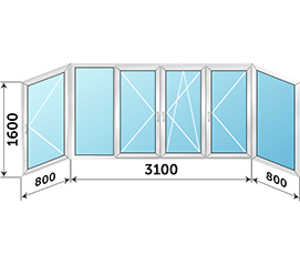 Теплое окно на балкон Rehau 4700x1600
