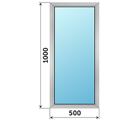 Одностворчатое окно Slidors 500x1000